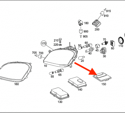 Ballast xenon Hella 5DC00906050 /  A1648704126 pour Mercedes ML / GL